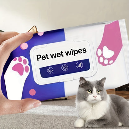 1pc Pet Care Wipes for Dogs - Gentle Cleaning Solution for Tears, Odors, and Paws - Polyester Blend, Non-Electric, Suitable for All Breeds