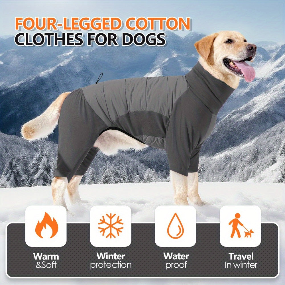 FullLimb Dog Bodysuit with Snow-Resistant Coating - All-Season Winter & Cold Weather Warmth, Adjustable Full-Limb Coverage, Machine Washable, Comfortable & Durable Pet Suit for Small Medium Large Dogs, Easy Pullover Design fo