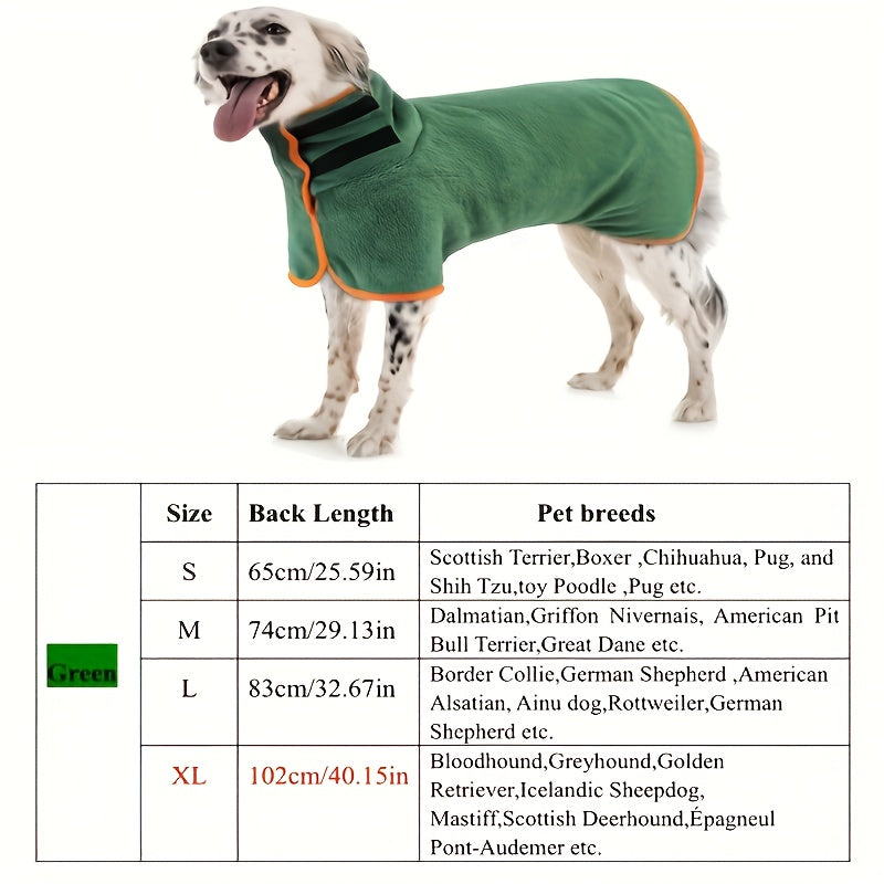 [Quick-Dry Dog Drying Coat] Super Absorbent Quick-Dry Dog Drying Coat - Warm-Keeping Bathrobe with Full Body Coverage & Hood, Multiple Colors (Purple, Blue, Green, Yellow, Red), Durable Fabric for Efficient Water Absorption &