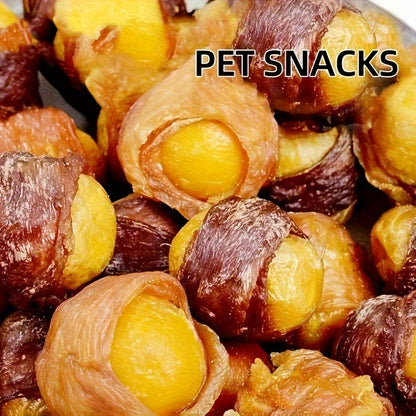 Dog cat pet snacks chicken duck meat package egg yolk beauty hair bright hair nourishing tear stains dog food companion