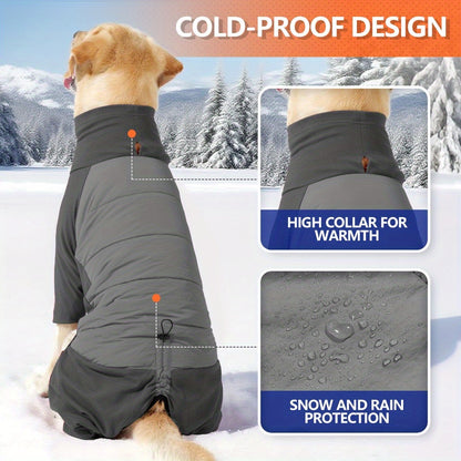 FullLimb Dog Bodysuit with Snow-Resistant Coating - All-Season Winter & Cold Weather Warmth, Adjustable Full-Limb Coverage, Machine Washable, Comfortable & Durable Pet Suit for Small Medium Large Dogs, Easy Pullover Design fo