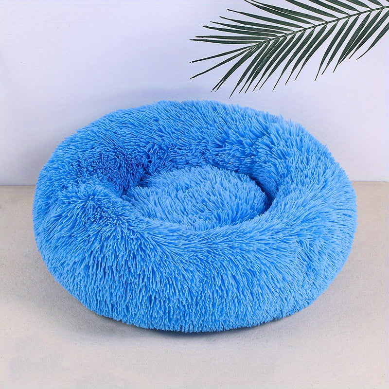 Ultra-Soft Plush Round Pet Bed - Luxurious Sleeping Haven with Warmth and Comfort for Dogs and Cats - Perfect for Cozy Naps and Snuggles