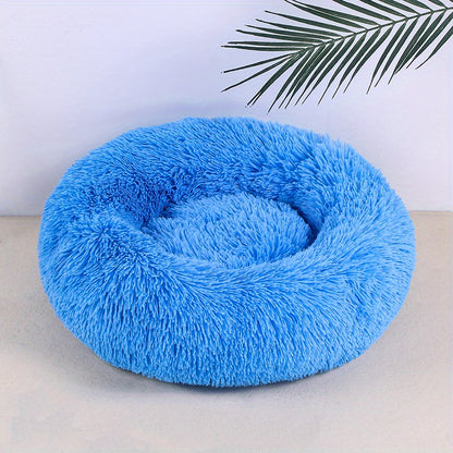 Ultra-Soft Plush Round Pet Bed - Luxurious Sleeping Haven with Warmth and Comfort for Dogs and Cats - Perfect for Cozy Naps and Snuggles