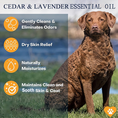 VERCOCA Cedar & Lavender Essential Oil for Dogs - Soothing, Calming Pet Care Solution