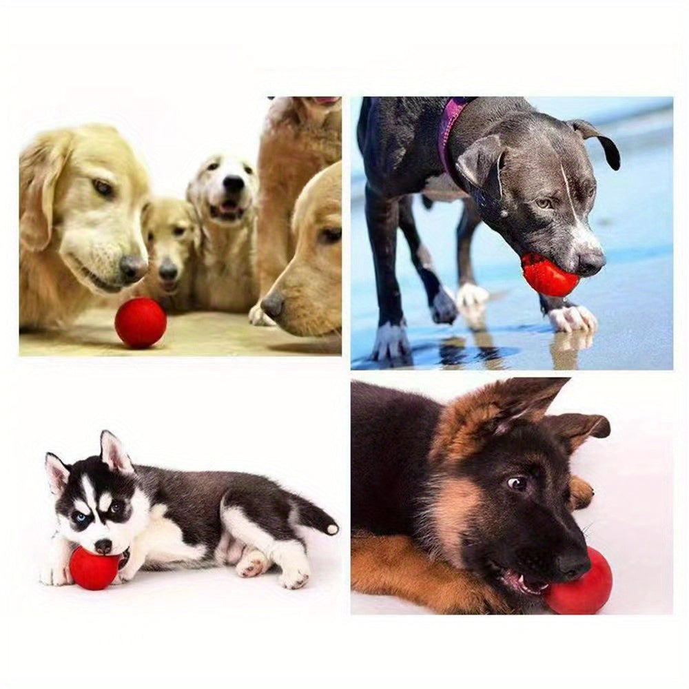 Durable Dog Chew Toy - 1pc Rubber Ball for Pet Teeth Grinding & Interactive Play