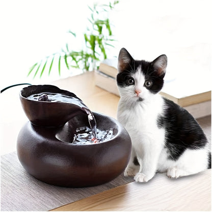 Automatic Circulation Pet Water Dispenser with Replaceable Filter - USB-Powered Hygienic Water Bowl for Cats & Dogs, Modern Blue Design with White Accents, No Battery Needed, Cat Water Fountain, Pet Hydration Solution, Contem
