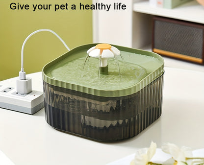 2.5L/84oz Large Capacity Pet Water Fountain, Ultra Quiet Automatic Cat Water Dispenser with Smart Pump for Indoor Cats and Dogs