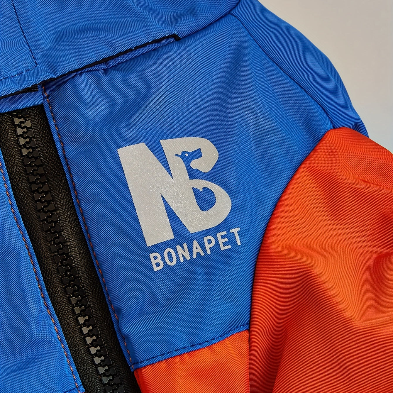 Colorful Waterproof Pet Jacket for Medium/Large Dogs - Durable 100% Polyester, Easy-Zip Closure with Hood, "MB" Design - Ideal for Outdoor Adventures, Dog Raincoat Waterproof