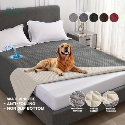 Waterproof & Non-Slip Dog Mattress Cover for Beds, Sofas, Cars | Super Soft Pet Blanket with Incontinence Protection | Machine Washable Furniture Protector Pad, Puppy Bedspread, Durable Dog Carpet