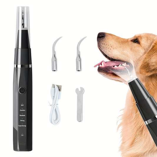 Pet Teeth Cleaning Kit With LED Light For Dogs, 5 Modes For Teeth Care To Remove Stains Calculus, Dog Toothbrush Plaque And Tartar Remover