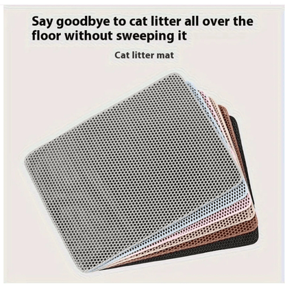 [Non-Slip Cat Litter Mat] Non-Slip Extra-Large Cat Litter Mat | Honeycomb Design, EVA Material, Leakproof & Easy to Clean, Multi-Color Options, Ideal for Home Pet Care, Litter Box Accessory, Durable Pet Mat
