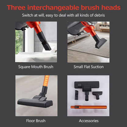 Four-in-One 600W 110V 18KPa Lightweight Handheld Rod Vacuum Cleaner - Portable, Low Noise, Pet Hair and Hard Floor Friendly, Suitable for Carpets, with Aspirating Function