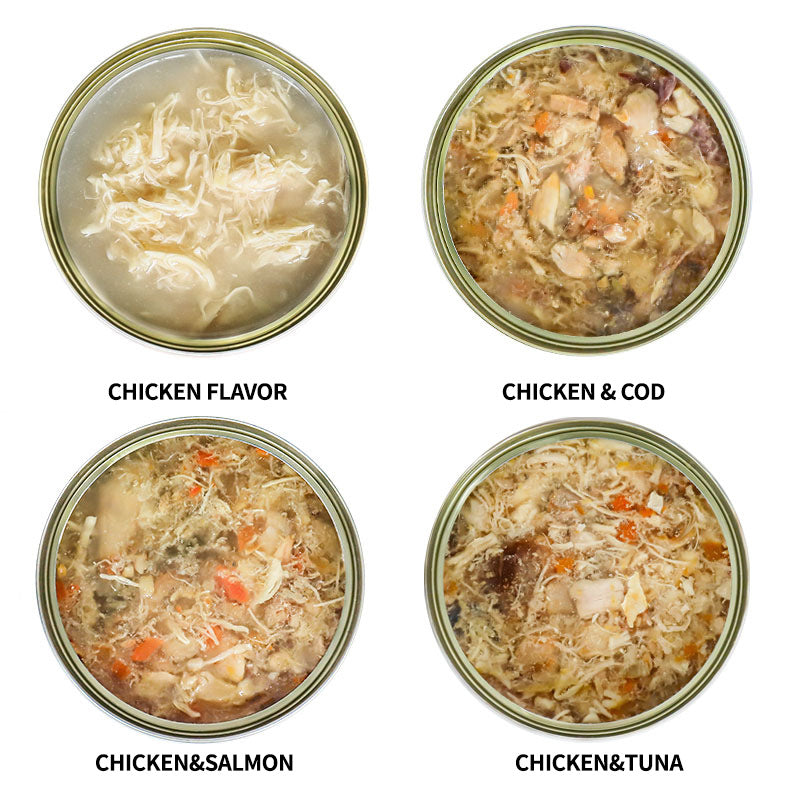 Canned Cat, 85g/3oz Canned Pet Snacks, Chicken Shredded Frozen Can, High Meat Content, Wet Food, Suitable for Cats and Dogs