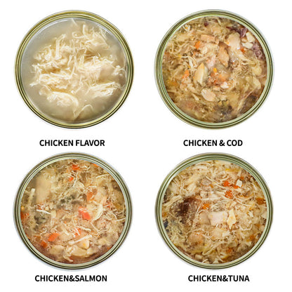 Canned Cat, 85g/3oz Canned Pet Snacks, Chicken Shredded Frozen Can, High Meat Content, Wet Food, Suitable for Cats and Dogs