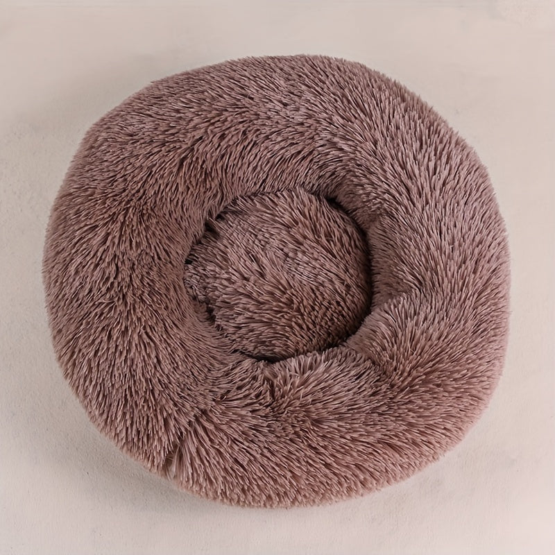Ultra-Soft Plush Round Pet Bed - Luxurious Sleeping Haven with Warmth and Comfort for Dogs and Cats - Perfect for Cozy Naps and Snuggles