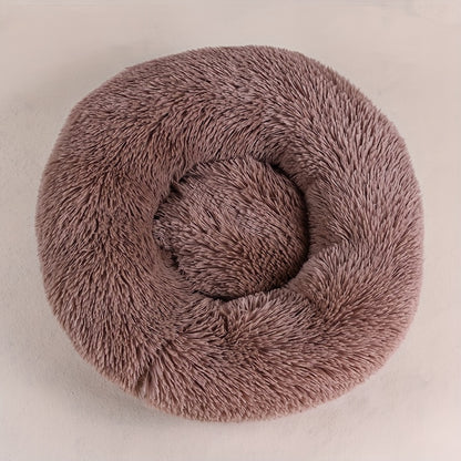 Ultra-Soft Plush Round Pet Bed - Luxurious Sleeping Haven with Warmth and Comfort for Dogs and Cats - Perfect for Cozy Naps and Snuggles