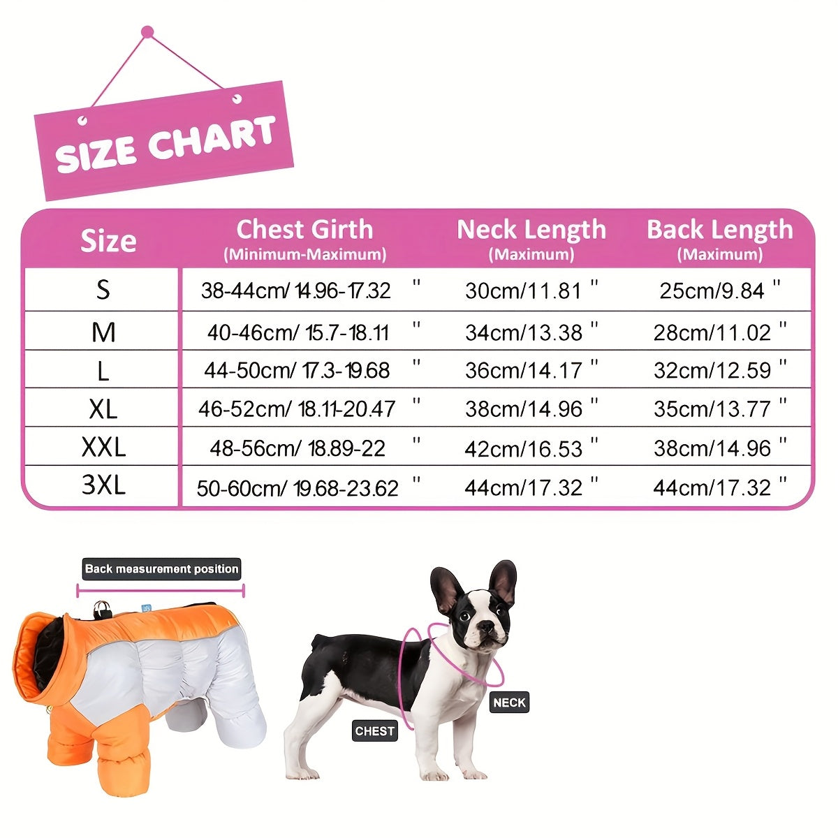 Waterproof Windproof & Reflective Dog Jacket with Hood-like Turtleneck & Full-Leg Coverage - Winter Coat for Small/Medium Dogs, Multi-Color Options (Red/Yellow/Pink/Green/White) - Machine Washable Pet Warm Clothing