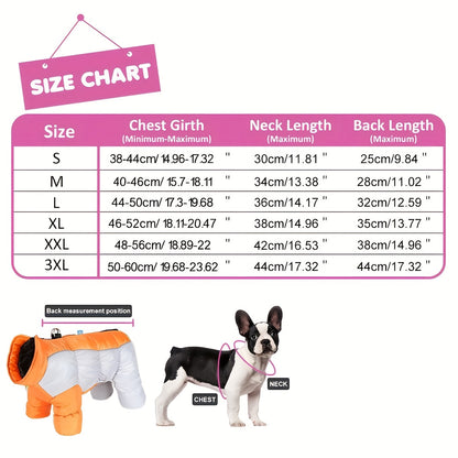 Waterproof Windproof & Reflective Dog Jacket with Hood-like Turtleneck & Full-Leg Coverage - Winter Coat for Small/Medium Dogs, Multi-Color Options (Red/Yellow/Pink/Green/White) - Machine Washable Pet Warm Clothing