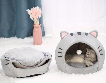 Cozy Cat Cave: Keep Your Furry Friend Warm And Snug In This Cute Pet House!