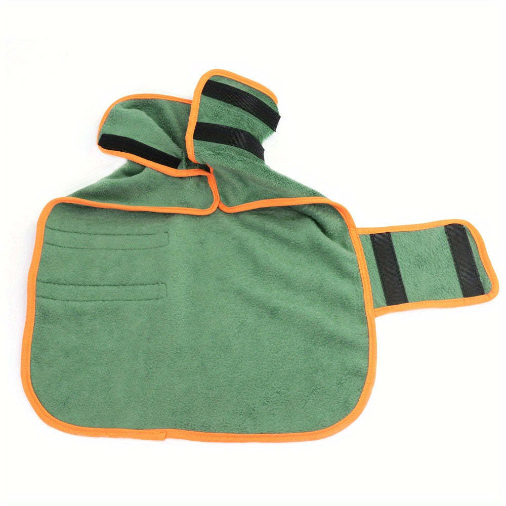 [Quick-Dry Dog Drying Coat] Super Absorbent Quick-Dry Dog Drying Coat - Warm-Keeping Bathrobe with Full Body Coverage & Hood, Multiple Colors (Purple, Blue, Green, Yellow, Red), Durable Fabric for Efficient Water Absorption &