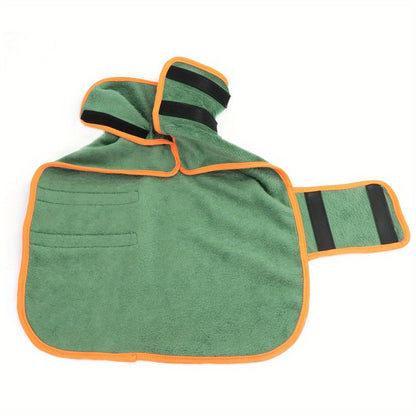 [Quick-Dry Dog Drying Coat] Super Absorbent Quick-Dry Dog Drying Coat - Warm-Keeping Bathrobe with Full Body Coverage & Hood, Multiple Colors (Purple, Blue, Green, Yellow, Red), Durable Fabric for Efficient Water Absorption &
